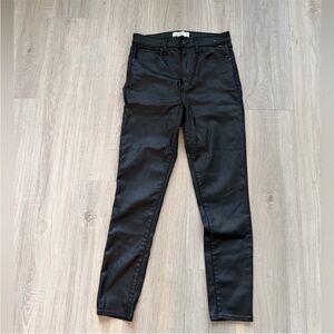 Abercrombie & Fitch Women's Coated Black Skinny Jeans